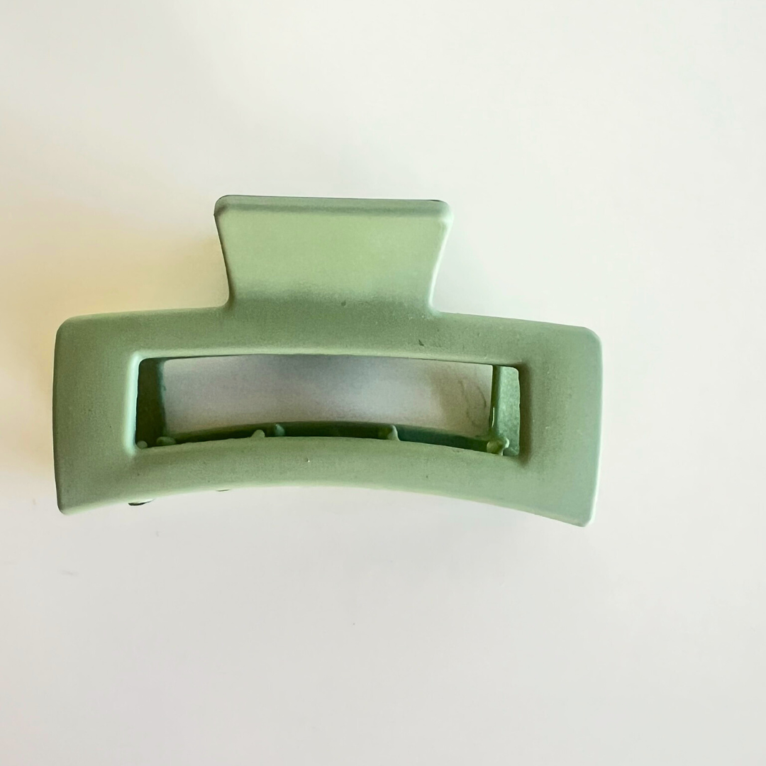 Rechte haarklip in groen