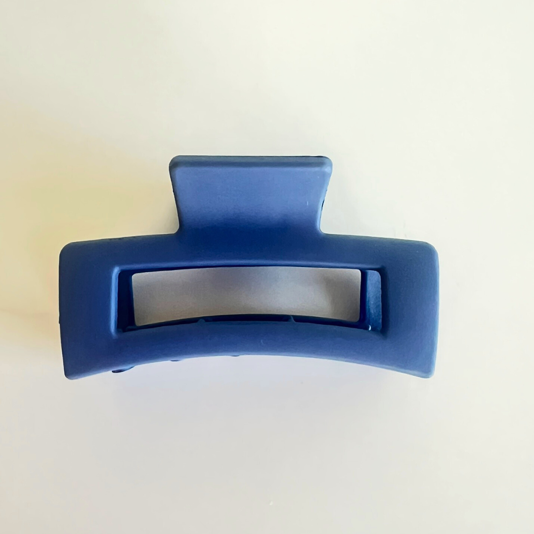 Rechte haarklip in diepblauw