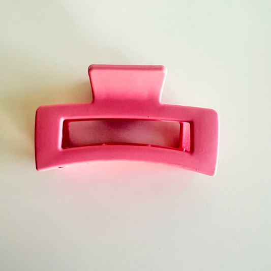 Rechte haarklip in zachtroze