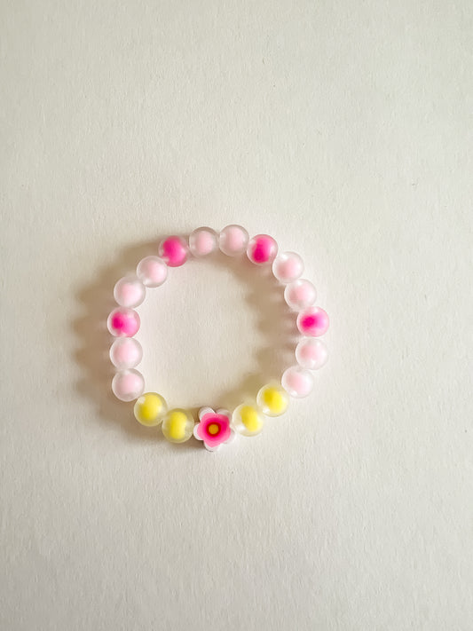 Fleur Armband – Happy Vibes in Pink & Yellow