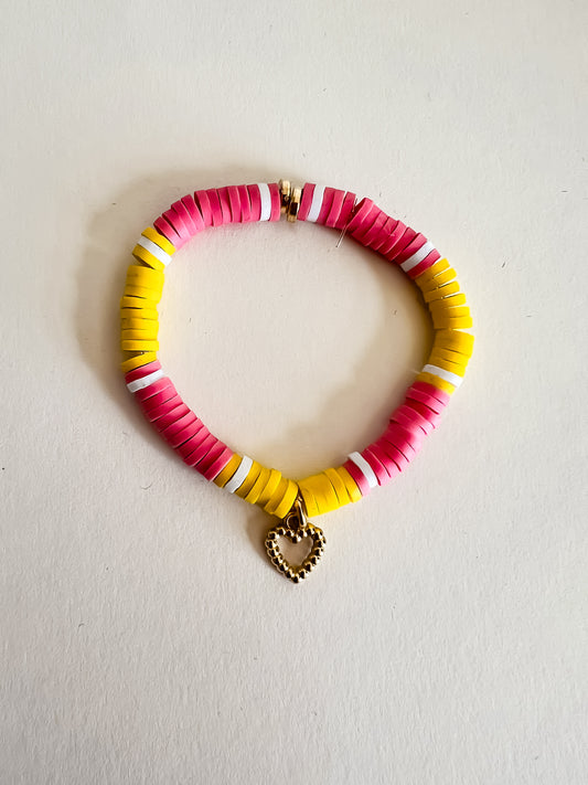 Noa Armband – Vrolijke Kleuren met een Hart van Goud