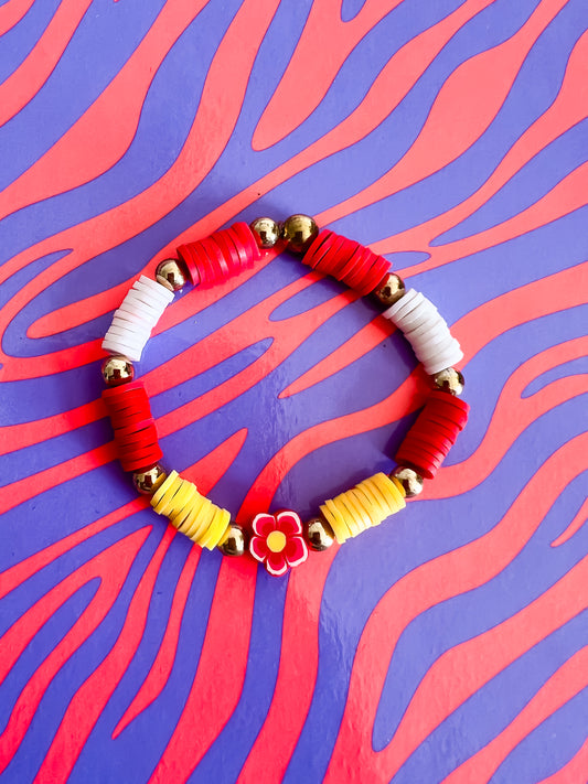 Sunny Armband – Vrolijke Kleuren & Bloemenbedel